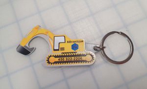 Porte-clés/Ouvre bouteilles fabriqué avec forme sur mesure, impression couleurs 1 coté | Utilisation : Outil de marketing efficace, durable et à faible coût qui permet de maintenir la visibilité de votre marque de manière constante, tout en offrant un objet utile et pratique