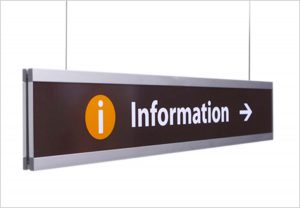 Système de signalisation | Utilisation : Panneaux directionnels pour guider les visiteurs dans un bâtiment ou un site