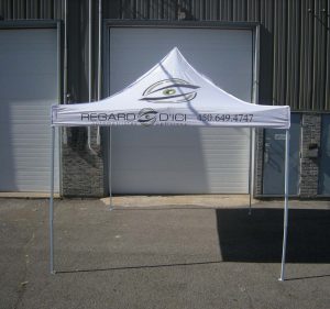 Tente promotionnel popup avec impressions couleurs sur les 4 cotés | Utilisation : Idéale pour tout genre d'événement extérieur, attirer l'attention de vos clients et démontrer l'image de votre entreprise